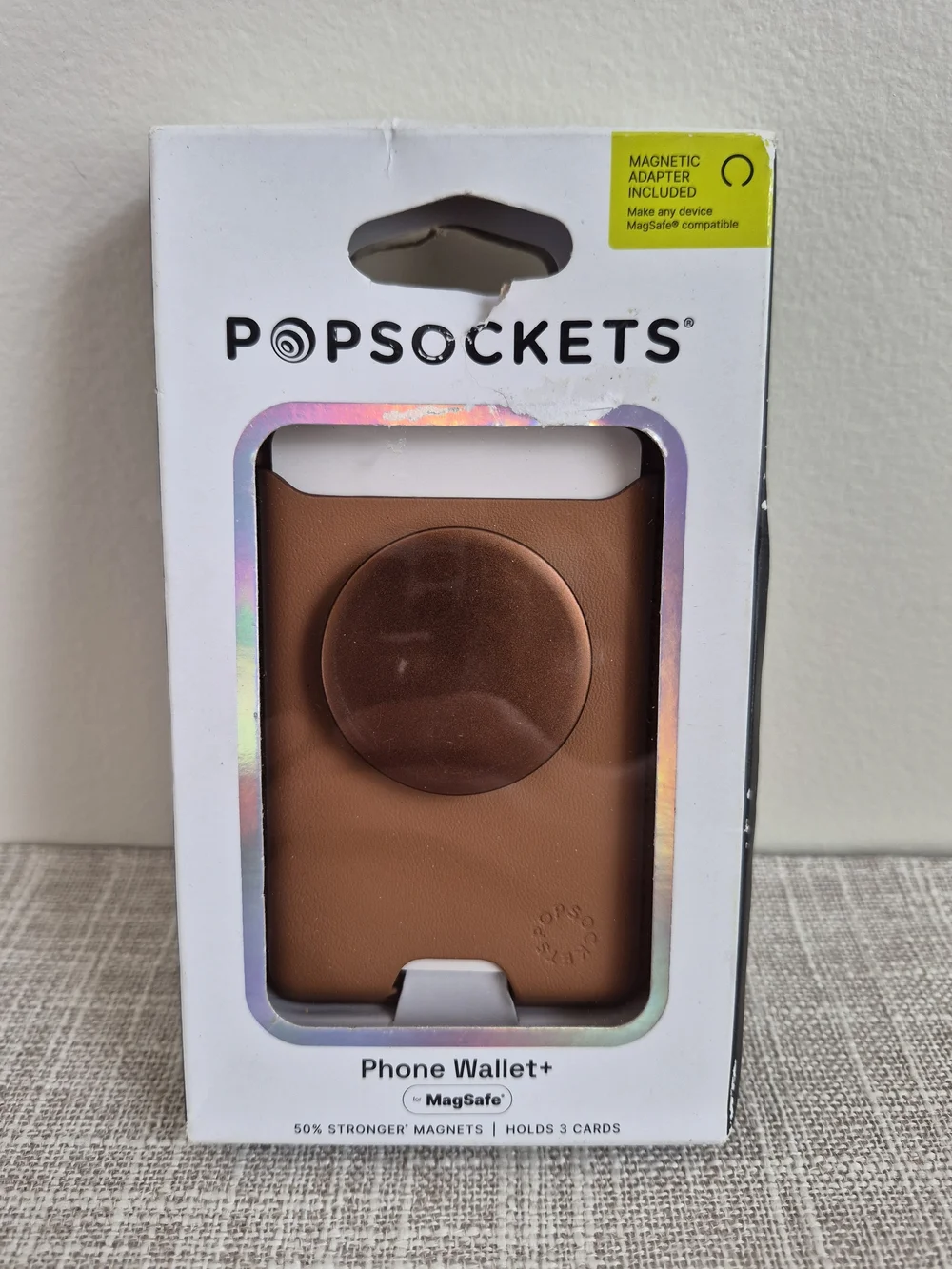 PopSockets Phone Wallet+ MagSafe Brown NWT